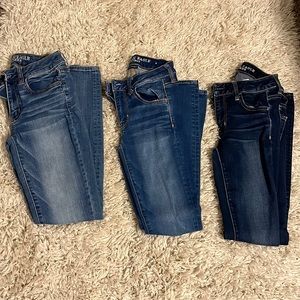 BUNDLE of 3 american eagle jeans